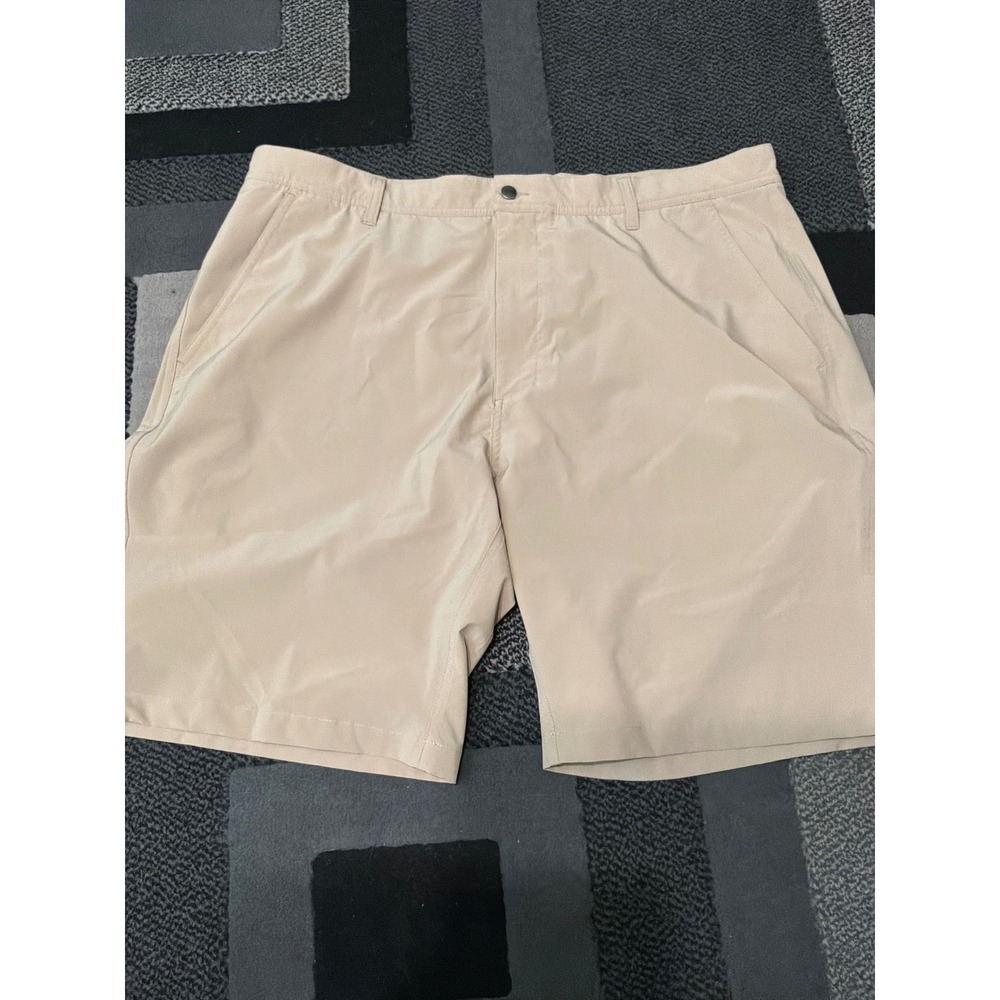 Unbranded Performance Chino Shorts Mens 40 Khaki Excellent